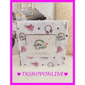 💗🛌{Girl power} Cute 3pc twin sheet set 🛌 💗NEW